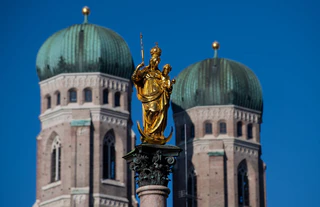 Die Münchner Mariensäule wurde im 17. Jahrhundert eingeweiht. (Archivbild) — © Sven Hoppe/dpa