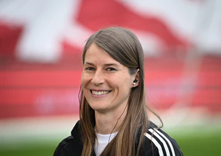 Nach fünf Spielen ist für Marie-Louise Eta Schluss bei den Bundesliga-Männern von Union Berlin. — © Soeren Stache/dpa