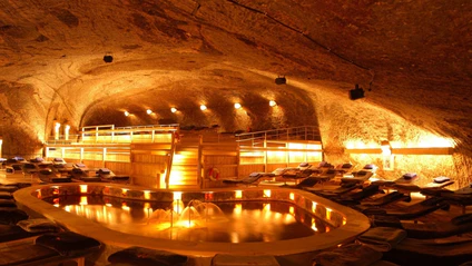 Salzbergwerk Berchtesgaden Salzheilstollen — © Von Jan von Werthern, www.salzheilstollen.com, CC BY-SA 2.5, https://commons.wikimedia.org/w/index.php?curid=518545