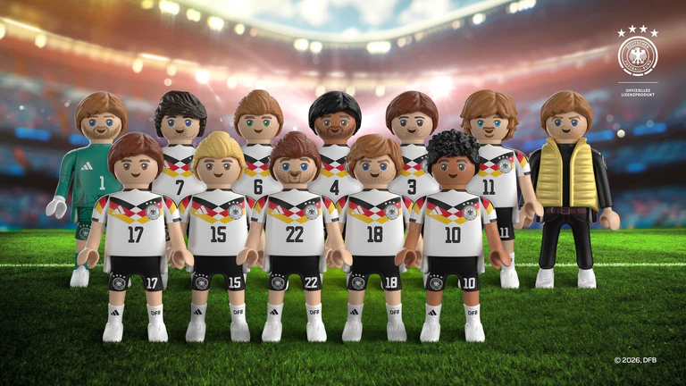 Die DFB-Figurenserie soll es ab April zu kaufen geben. — © Playmobil/DFB/dpa