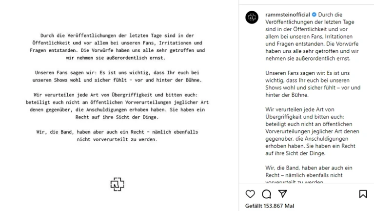  — © Bild: https://www.instagram.com/rammsteinofficial/