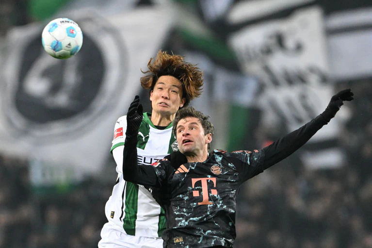 Thomas Müller spielte für den erkrankten Jamal Musiala. — © Federico Gambarini/dpa