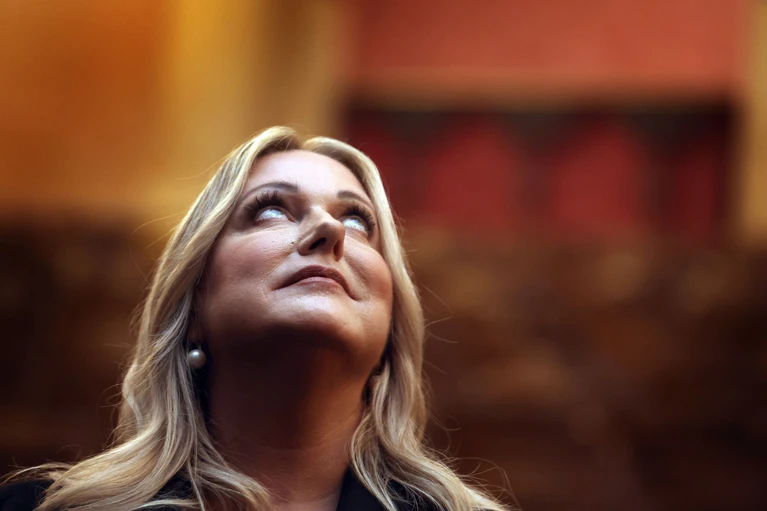 Katharina Wagner vor dem Festspiel-Start. — © Karl-Josef Hildenbrand/dpa
