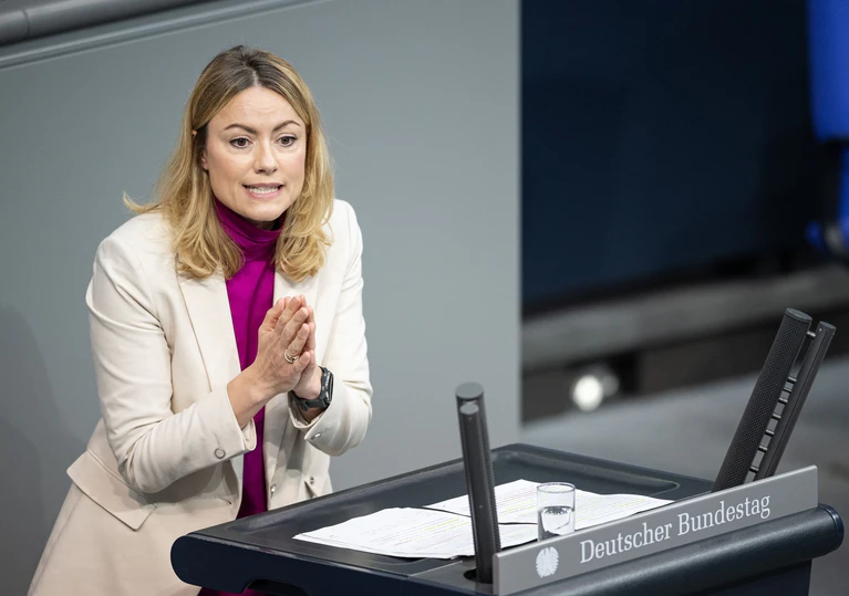 Die Innenpolitikerin Clara Bünger (Die Linke) (Archivfoto) — © Hannes P. Albert/dpa