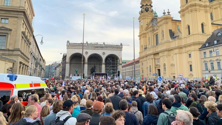 Demo Zammreißen Bayern gegen Rechts