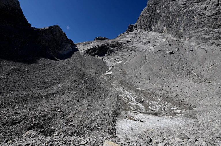 Die Reste des Gletschers Watzmann. — © Angelika Warmuth/dpa