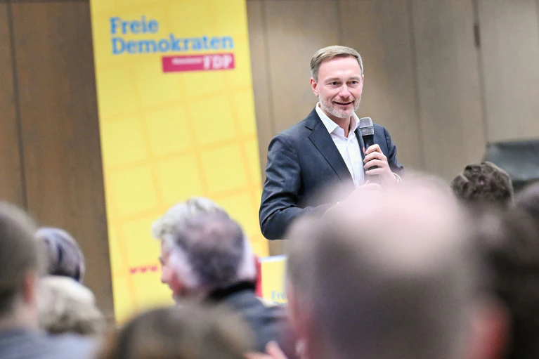 Christian Lindner, FDP-Bundesvorsitzender. — © Uwe Anspach/dpa