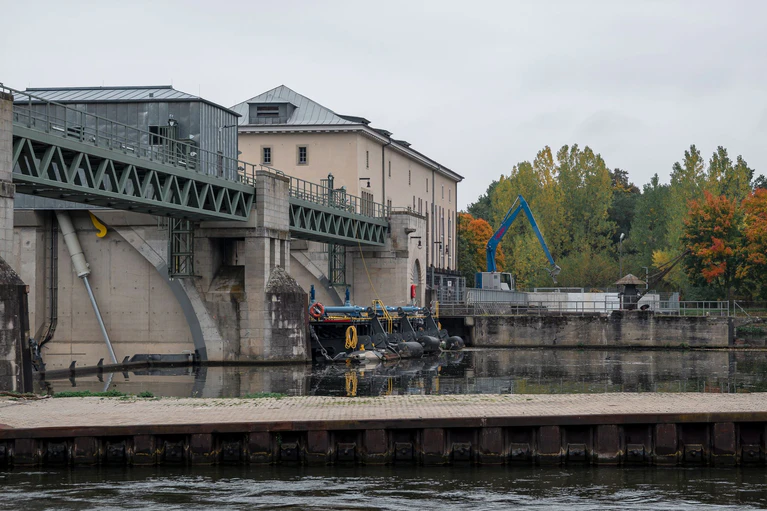 Die Mainschleuse in Viereth. — © Daniel Vogl/dpa