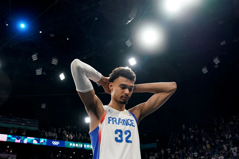 Fällt auf unbestimmte Zeit aus: Supertalent Wembanyama. — © Marcus Brandt/dpa