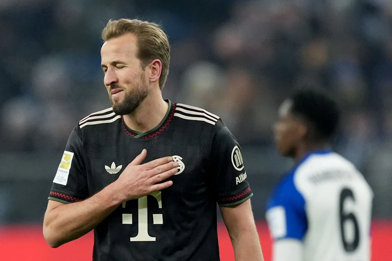 Sein 22. Saisontor half nicht: Bayerns Torjäger Harry Kane. — © Marcus Brandt/dpa