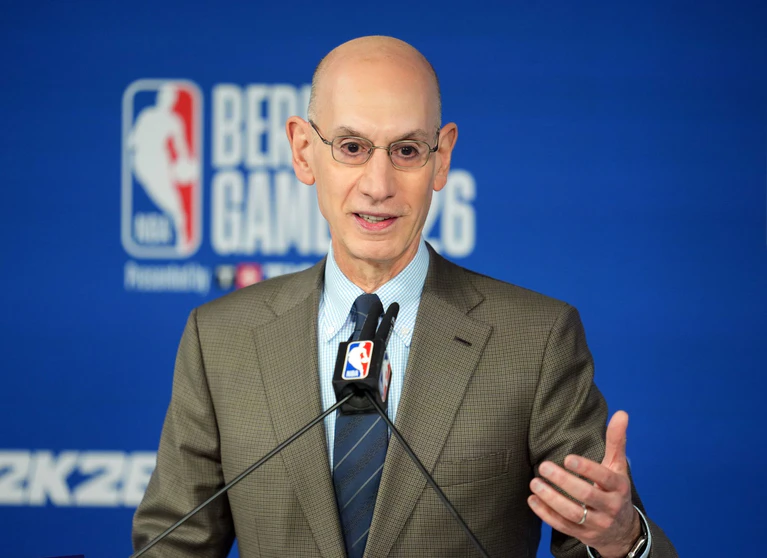 Adam Silver und die NBA treiben ihre Europa-Pläne voran. (Archivbild) — © Soeren Stache/dpa