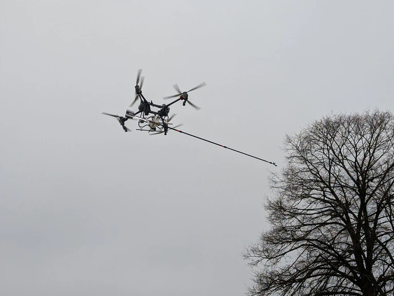 Der Kampf gegen den Kormoran kostet hunderttausende Euro. (Archivbild)  — © -/Weber Agrar Robotik GmbH via Agrarministerium Baden-Württemberg /dpa