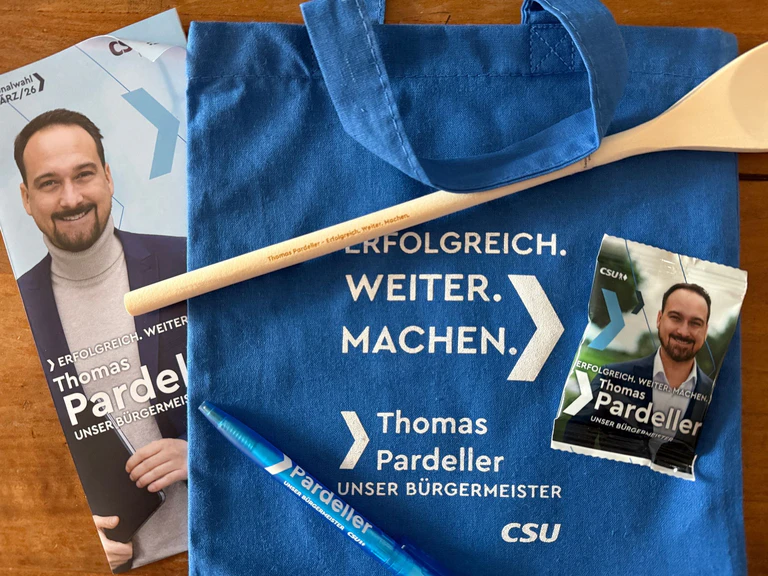 Bürgermeisters Thomas Pardeller (CSU) warb um seine Wiederwahl. (Archivbild) — © Cordula Dieckmann/dpa