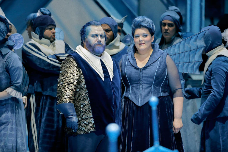 Szene aus «Lohengrin». — © Enrico Nawrath/Bayreuther Festspiele/dpa