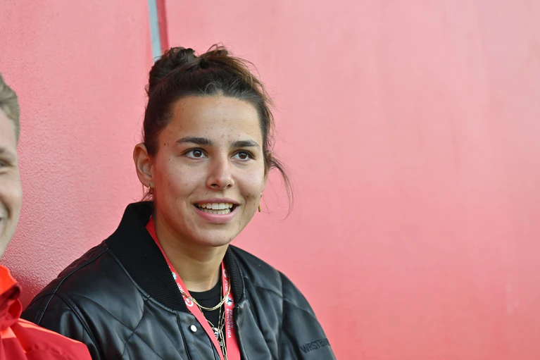 Kann sie bei der EM spielen? Lena Oberdorf. — © Peter Kneffel/dpa