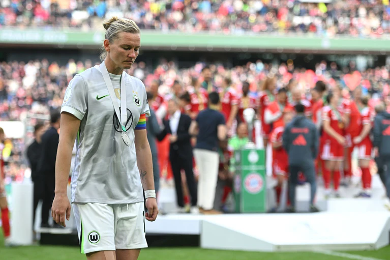 Alexandra Popp verpasste mit Wolfsburg den DFB-Pokalsieg. — © Fabian Strauch/dpa