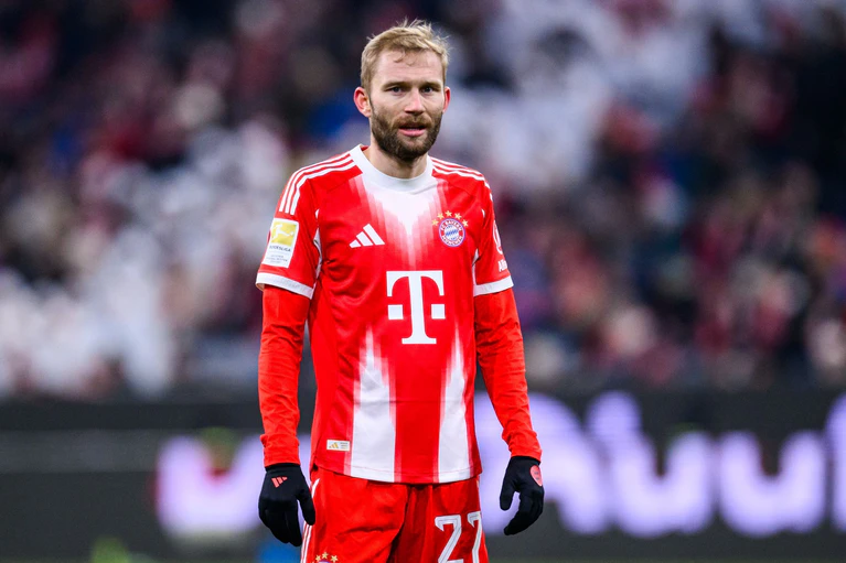 Bekommt großes Lob vom deutschen Rekord-Nationalspieler: Konrad Laimer. (Archivbild) — © Tom Weller/dpa