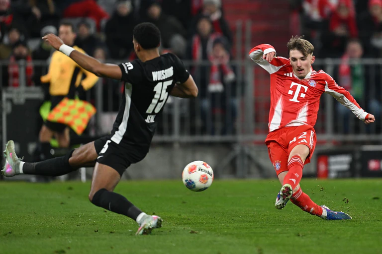 Sorgte mit seiner Schwärmerei für Real Madrid für Wirbel: Bayern-Jungstar Lennart Karl. — © Sven Hoppe/dpa