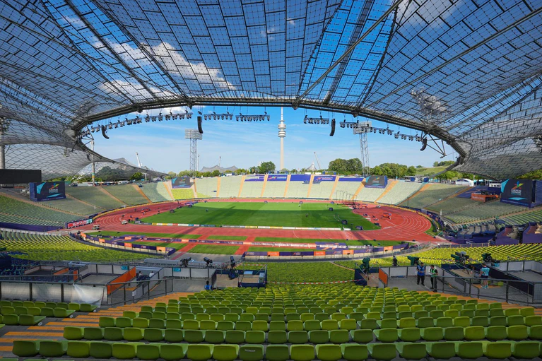 Herzstück des Olympia-Bewerbungskonzepts ist der Olympiapark mit dem Stadion der Spiele 1972.  — © Soeren Stache/dpa