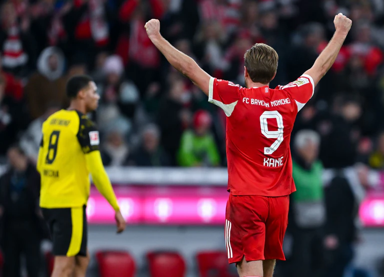 Immer wieder Jubel für Harry Kane und den FC Bayern. — © Sven Hoppe/dpa