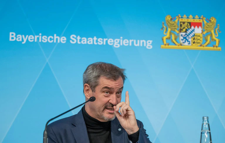 Markus Söder kann mit dem Wahltermin gut leben. — © Peter Kneffel/dpa