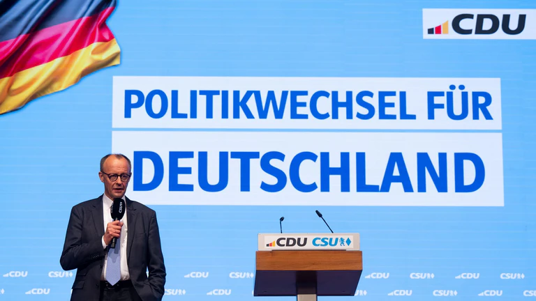 Friedrich Merz gibt sich siegesgewiss. — © Sven Hoppe/dpa