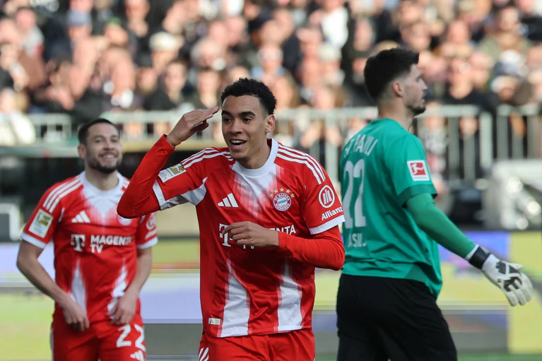 Musiala traf früh zum 1:0-Führungstor. — © Christian Charisius/dpa